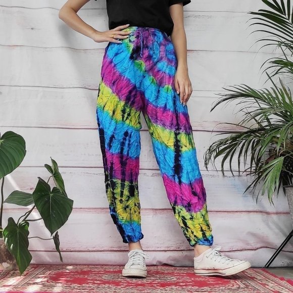 Multicolour tie dye harem pants - Picture 3 of 4